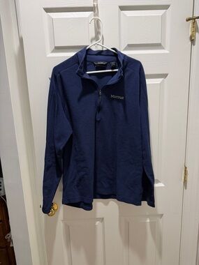 Marmot Navy Blue Polartec Quarter-Zip Fleece
